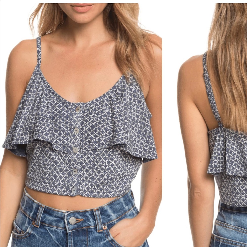 Electric feels popover crop tank roxy